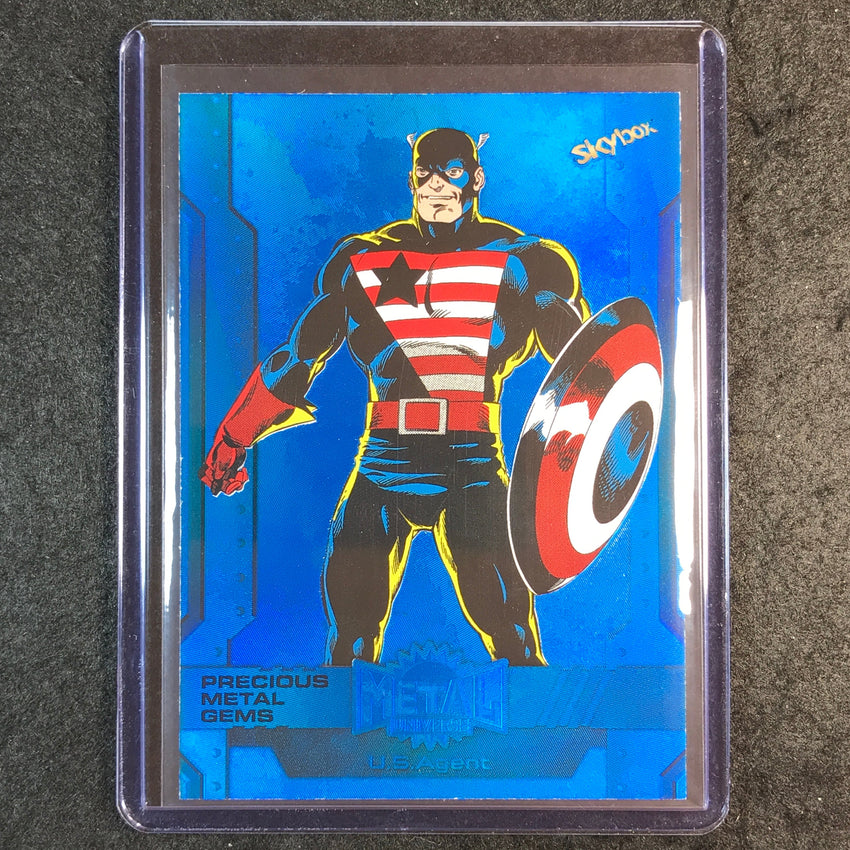 2024 Marvel Metal Universe Avengers U.S. AGENT Precious Metal Gems Blue 33/50