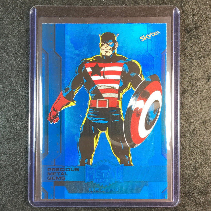 2024 Marvel Metal Universe Avengers U.S. AGENT Precious Metal Gems Blue 39/50