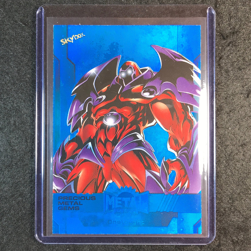 2024 Marvel Metal Universe Avengers ONSLAUGHT Precious Metal Gems Blue 18/50