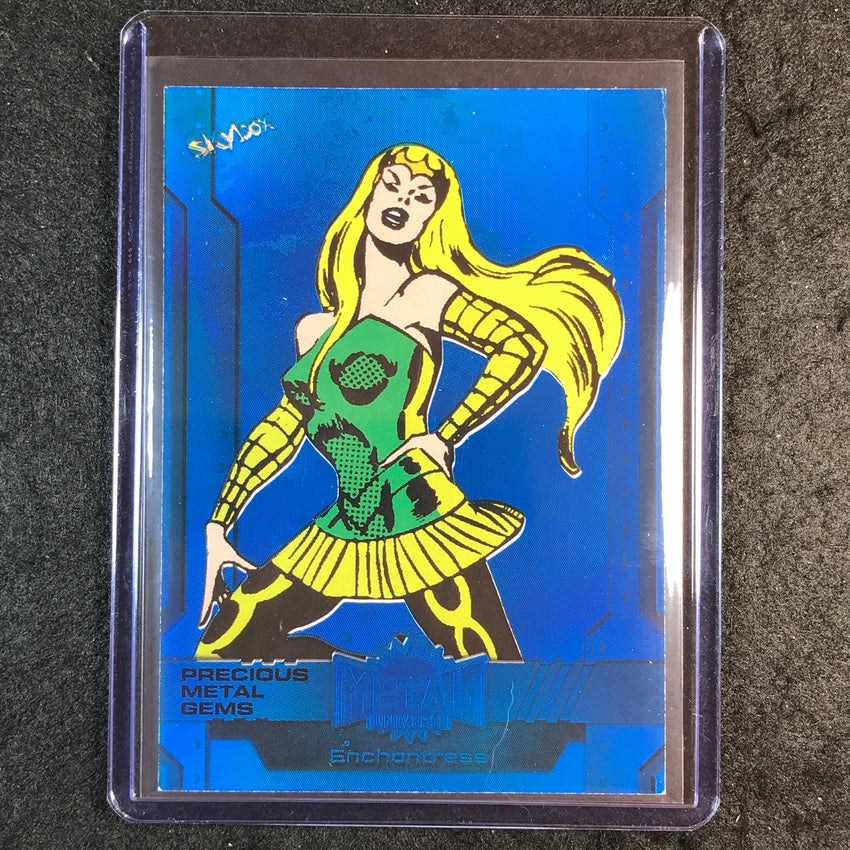 2024 Marvel Metal Universe Avengers ENCHANTRESS Precious Metal Gems Blue 11/50