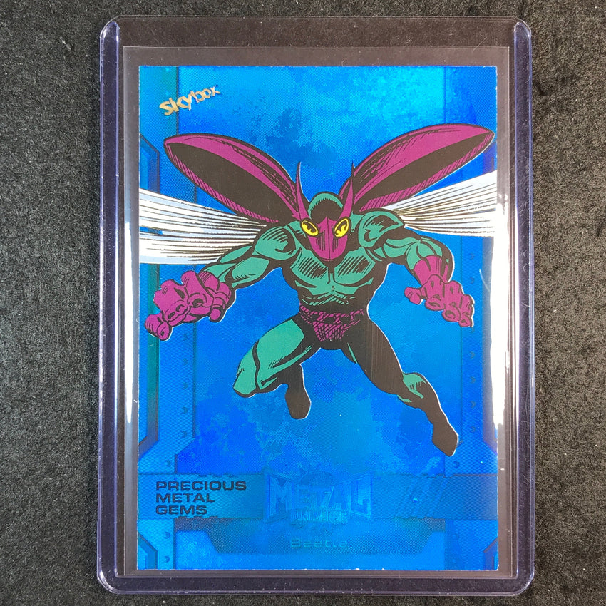 2024 Marvel Metal Universe Avengers BEETLE Precious Metal Gems Blue 45/50 #192
