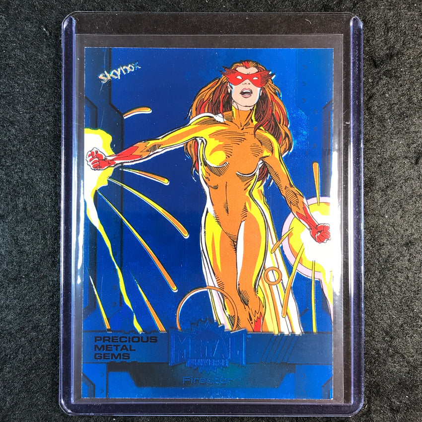 2024 Marvel Metal Universe Avengers FIRESTAR Precious Metal Gems Blue 50/50 #193