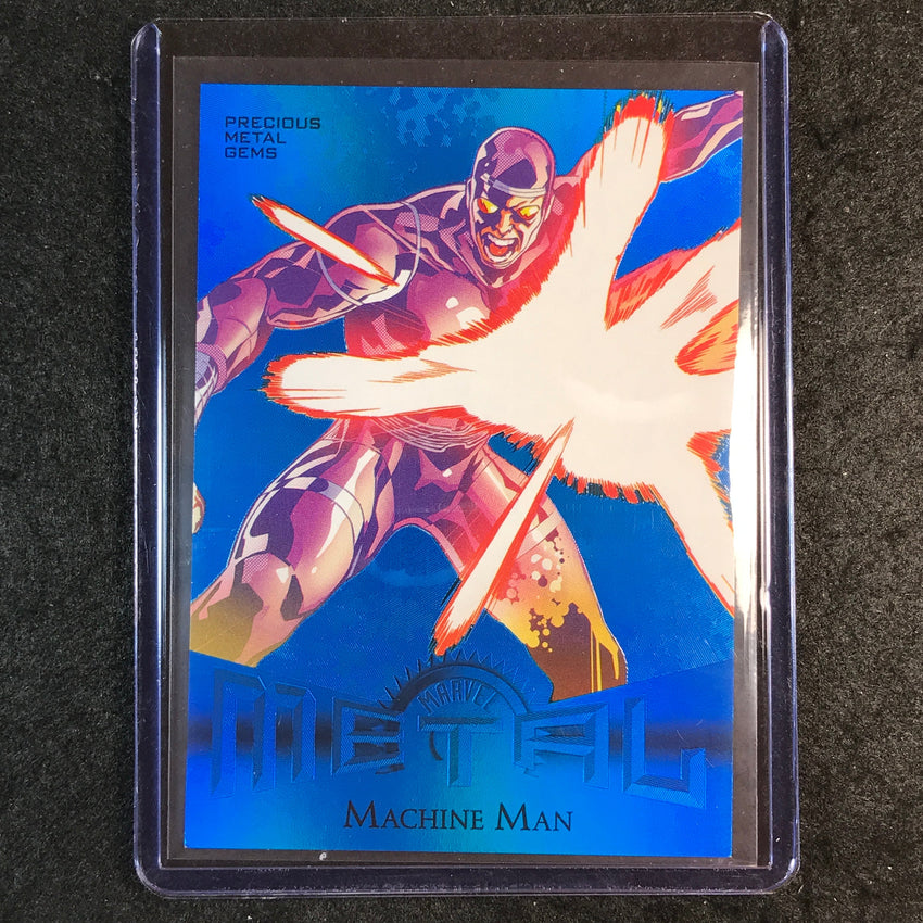 2024 Metal Universe Avengers MACHINE MAN Retro Precious Metal Gems Blue 11/50