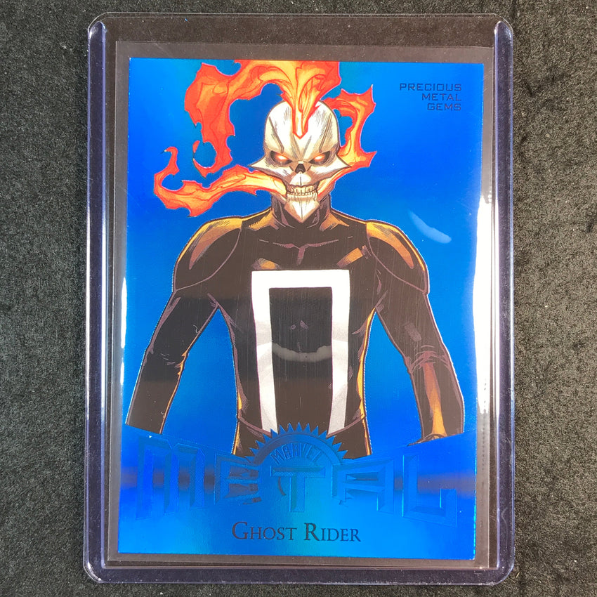 2024 Metal Universe Avengers GHOST RIDER Retro Precious Metal Gems Blue 38/50