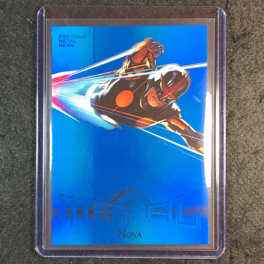 2024 Marvel Metal Universe Avengers NOVA Retro Precious Metal Gems Blue 38/50