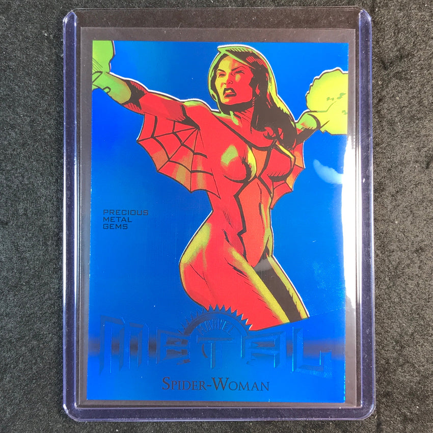 2024 Metal Universe Avengers SPIDER-WOMAN Retro Precious Metal Gems Blue 40/50