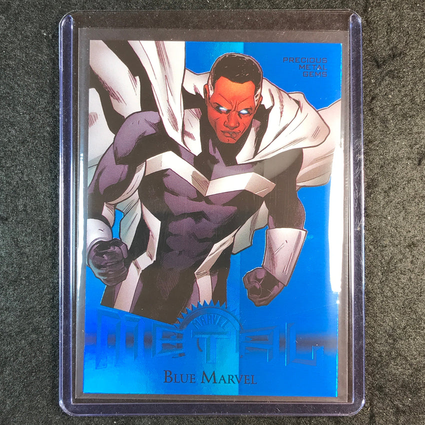 2024 Metal Universe Avengers BLUE MARVEL Retro Precious Metal Gems Blue 46/50