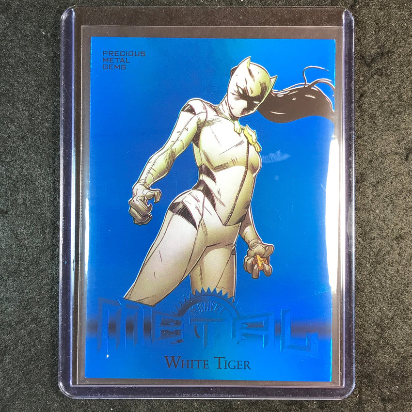 2024 Metal Universe Avengers WHITE TIGER Retro Precious Metal Gems Blue 48/50