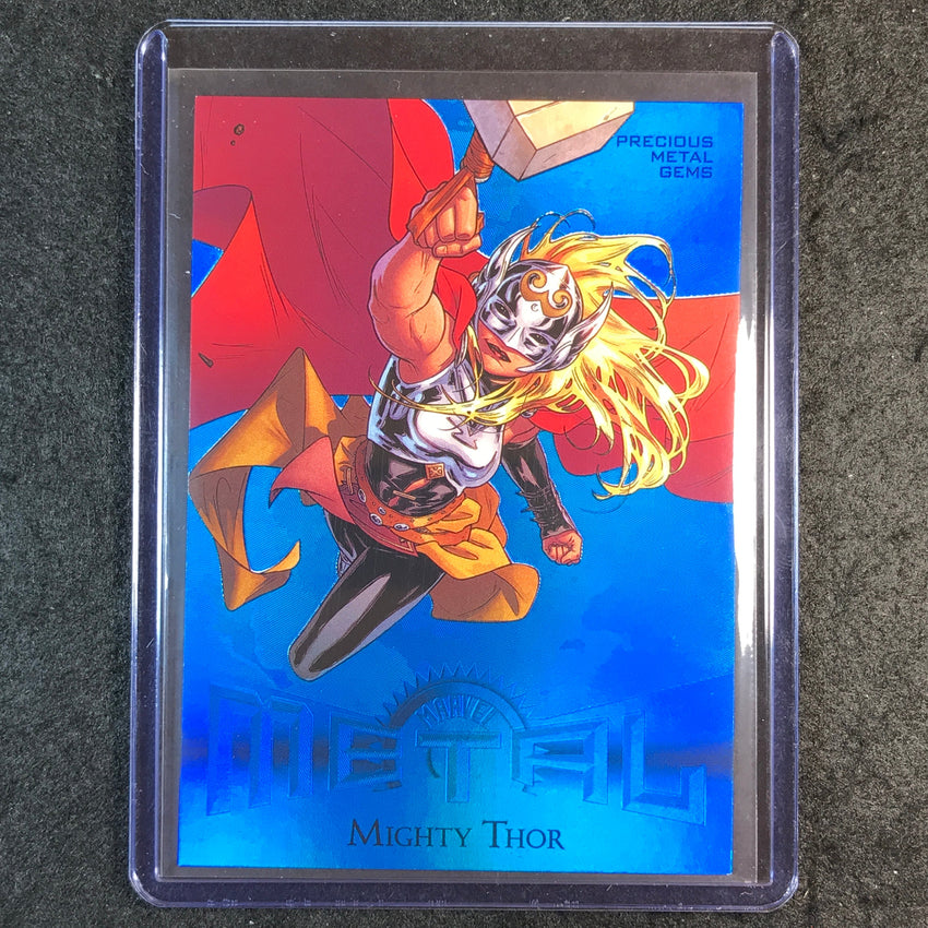 2024 Marvel Metal Universe Avengers THOR Retro Precious Metal Gems Blue 38/50