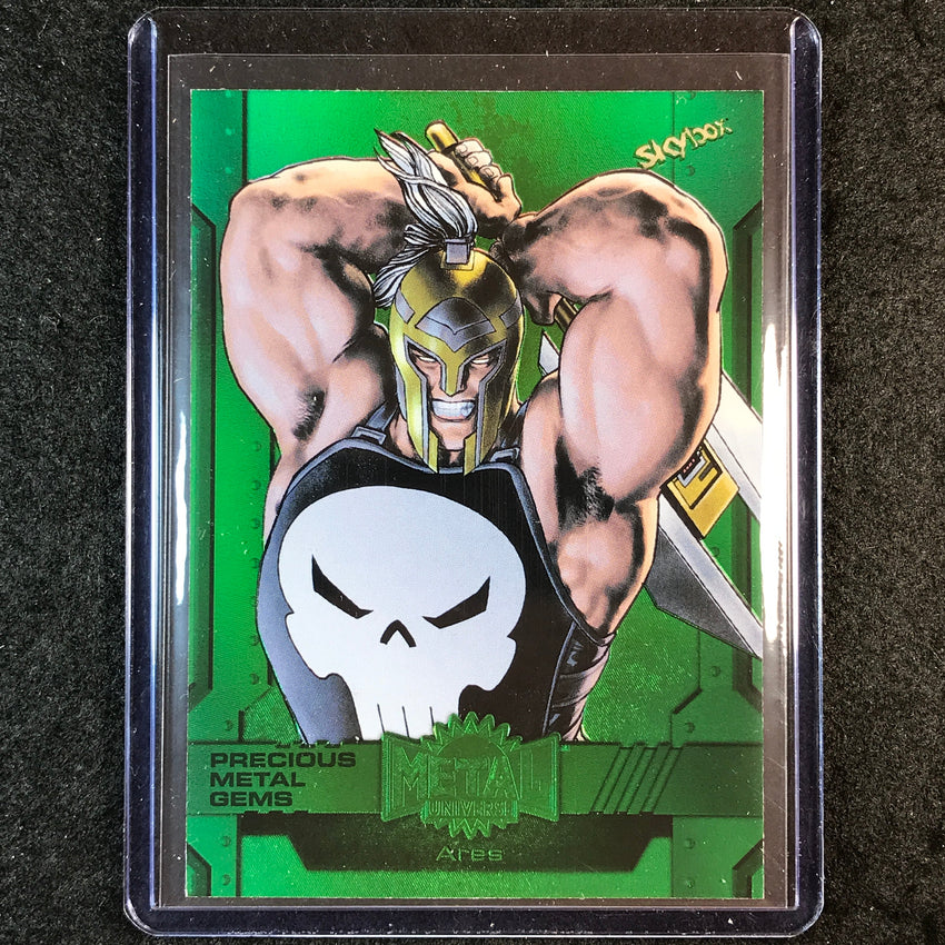 2024 Marvel Metal Universe Avengers ARES Precious Metal Gems Green 3/10 #69