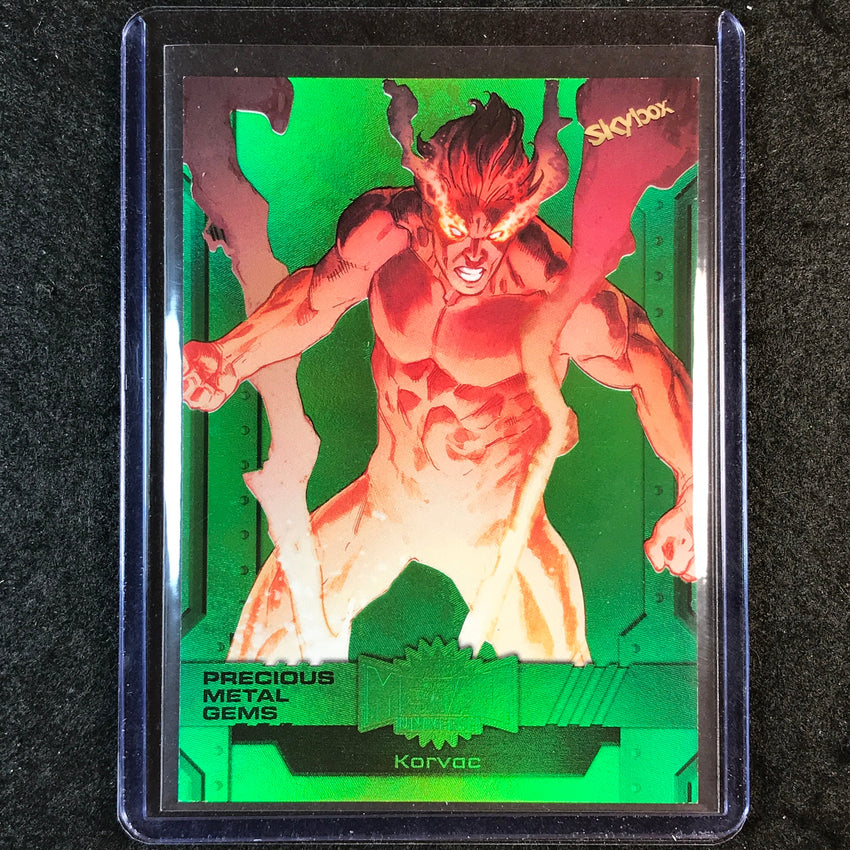 2024 Marvel Metal Universe Avengers KORVAC Precious Metal Gems Green 10/10 #135