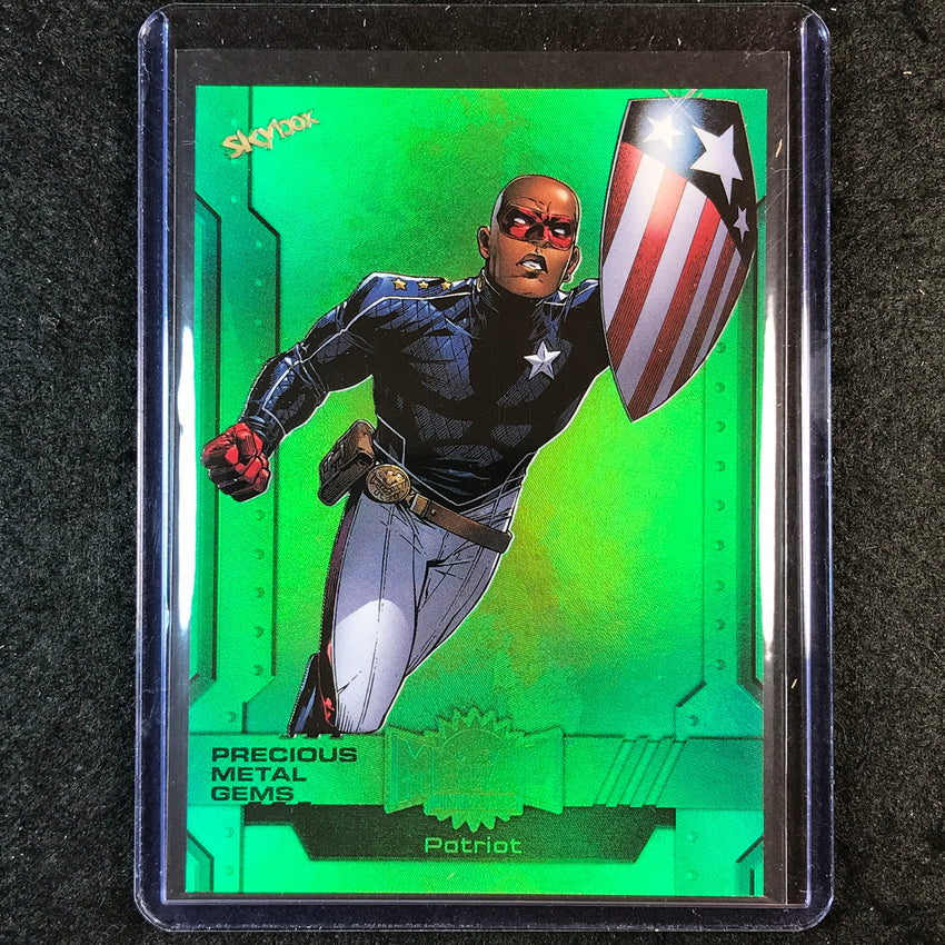 2024 Marvel Metal Universe Avengers PATRIOT Precious Metal Gems Green 8/10 #189