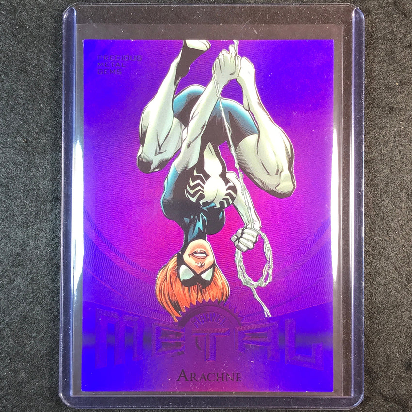 2024 Marvel Metal Universe Avengers ARACHNE Retro Precious Metal Gems Purple 3/5