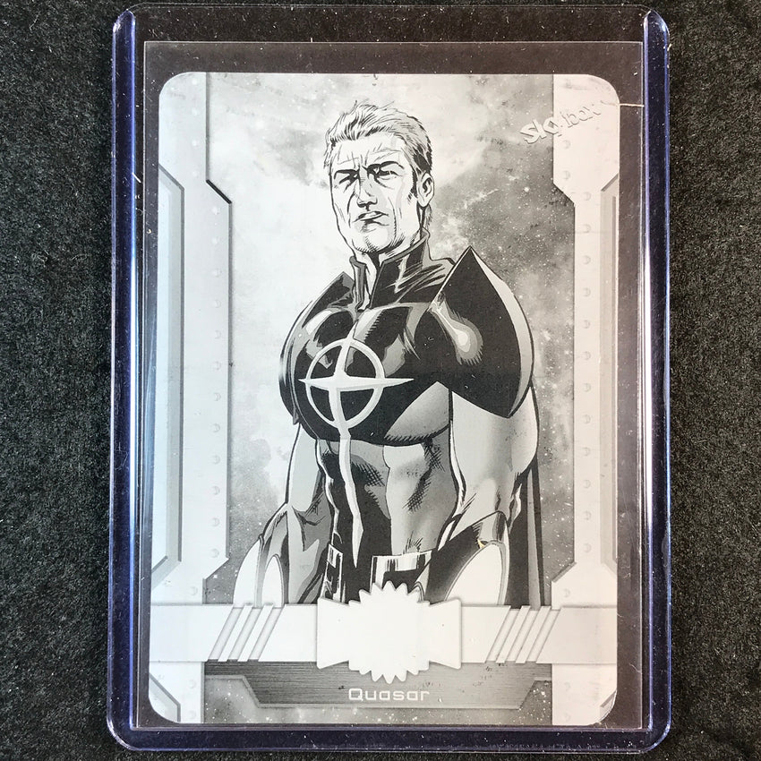 2024 Marvel Metal Universe Avengers QUASAR Base Printing Plate Black 1/1 #90