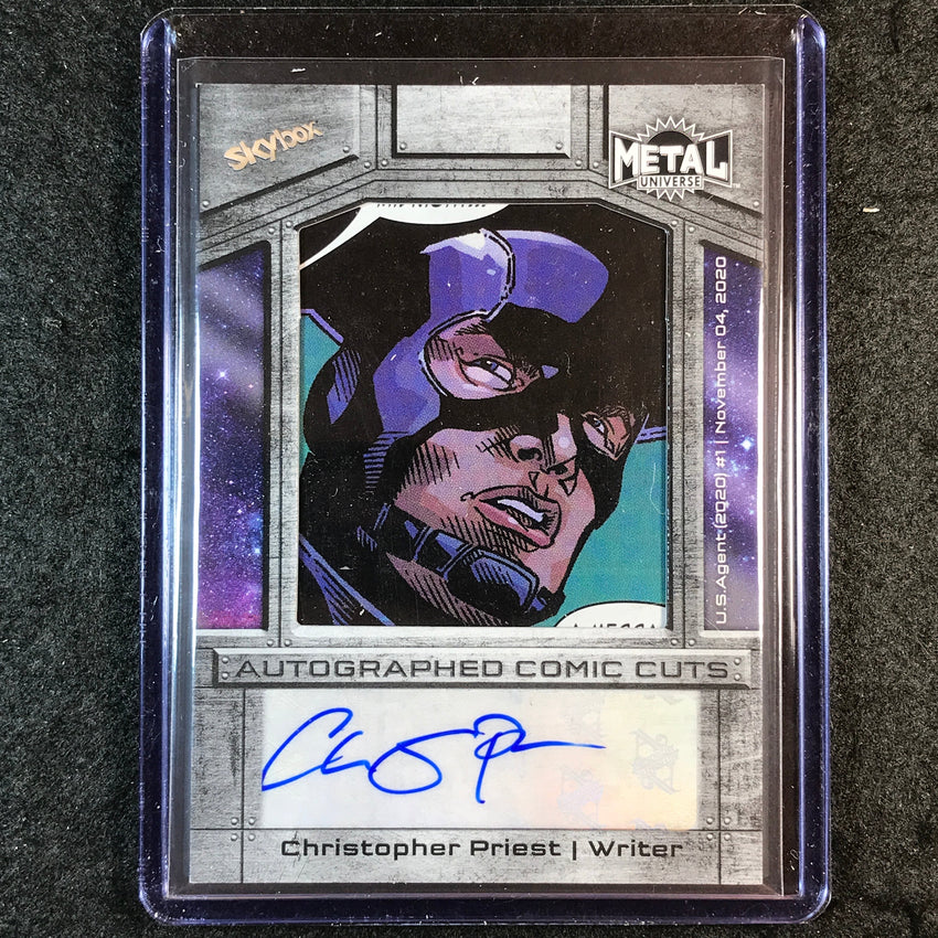 2024 Marvel Metal Universe Avengers CHRISTOPHER PRIEST Comic Cuts Auto 7/10