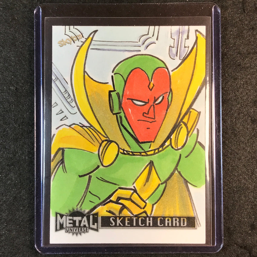 2024 Marvel Metal Universe Avengers VISION Artist Sketch 1/1 GORDON WILLS