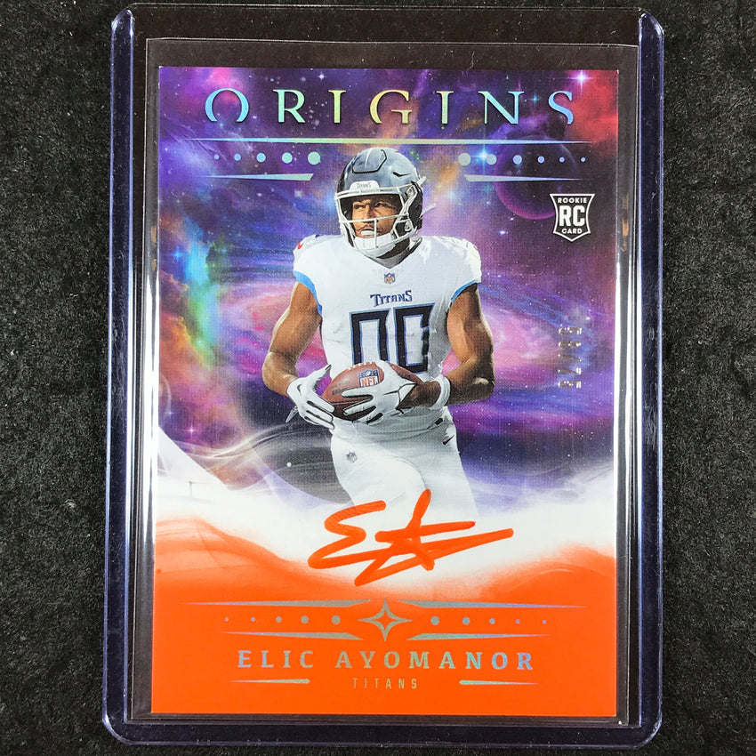 2025 Origins Football ELIC AYOMANOR Rookie Autographs Orange 58/75