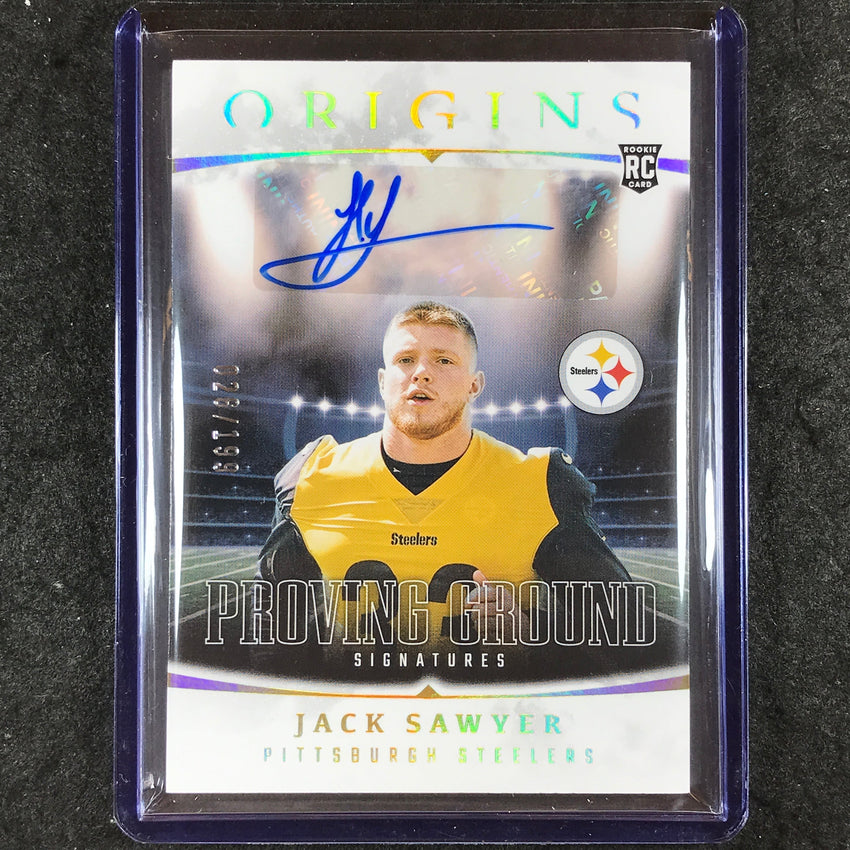 2025 Origins Football JACK SAWYER Proving Ground Rookie Auto 26/199