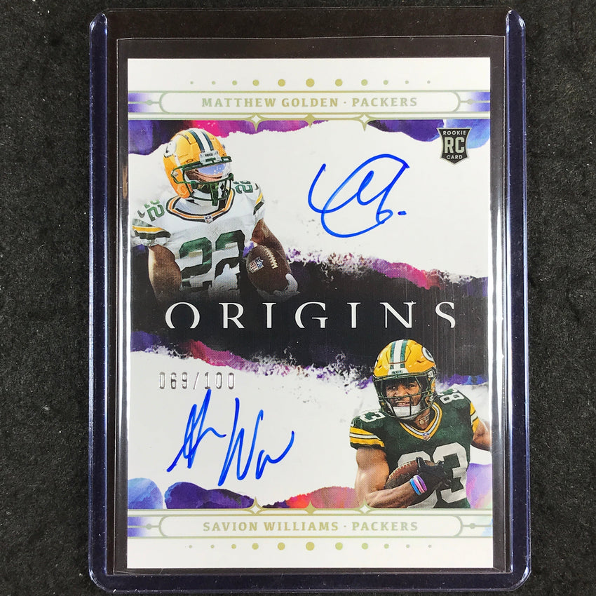 2025 Origins Football MATTHEW GOLDEN SAVION WILLIAMS Rookie Dual Auto 69/100