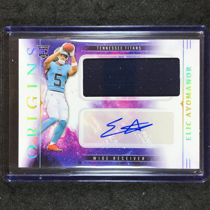 2025 Origins Football ELIC AYOMANOR Rookie Jumbo Jersey Auto Base #EAR