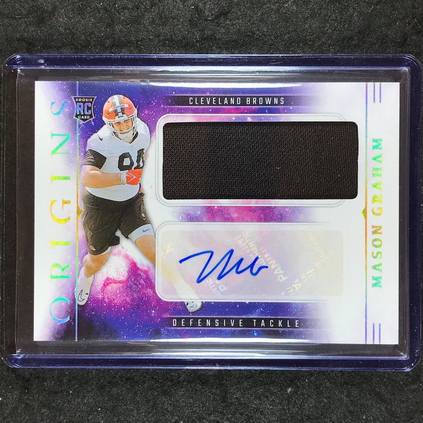 2025 Origins Football MASON GRAHAM Rookie Jumbo Jersey Auto Base #MGM