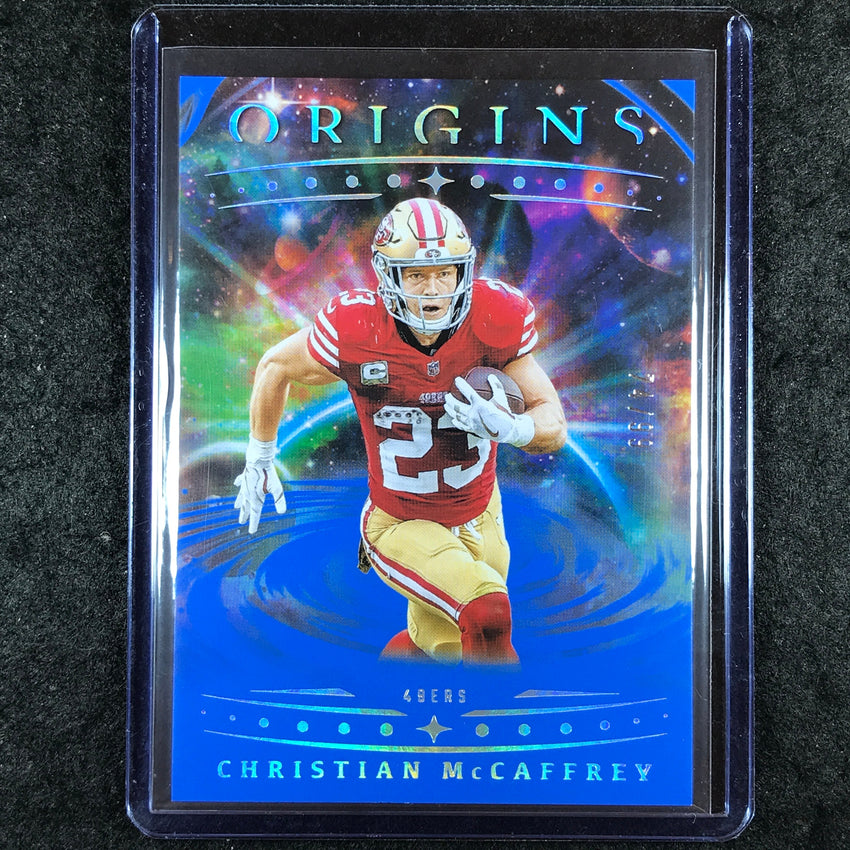 2025 Origins Football CHRISTIAN MCCAFFREY Base Blue 74/99 #85