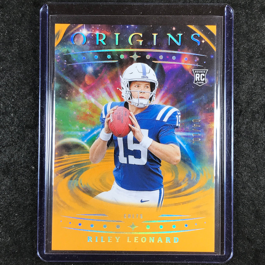 2025 Origins Football RILEY LEONARD Rookie Base Gold 4/10 #138
