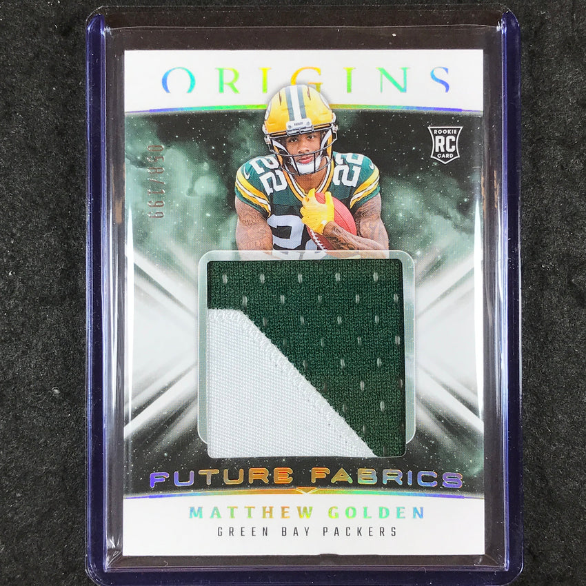 2025 Origins Football MATTHEW GOLDEN Future Fabrics Rookie Patch Relic 58/199