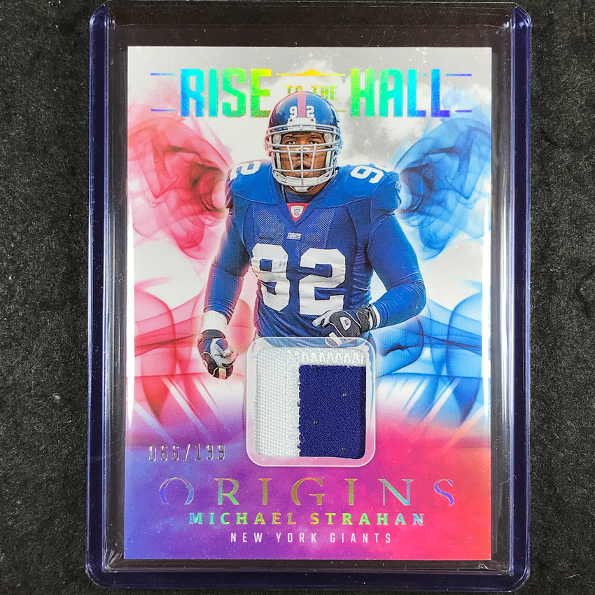 2025 Origins Football MICHAEL STRAHAN Rise to the Hall Patch Relic 66/199