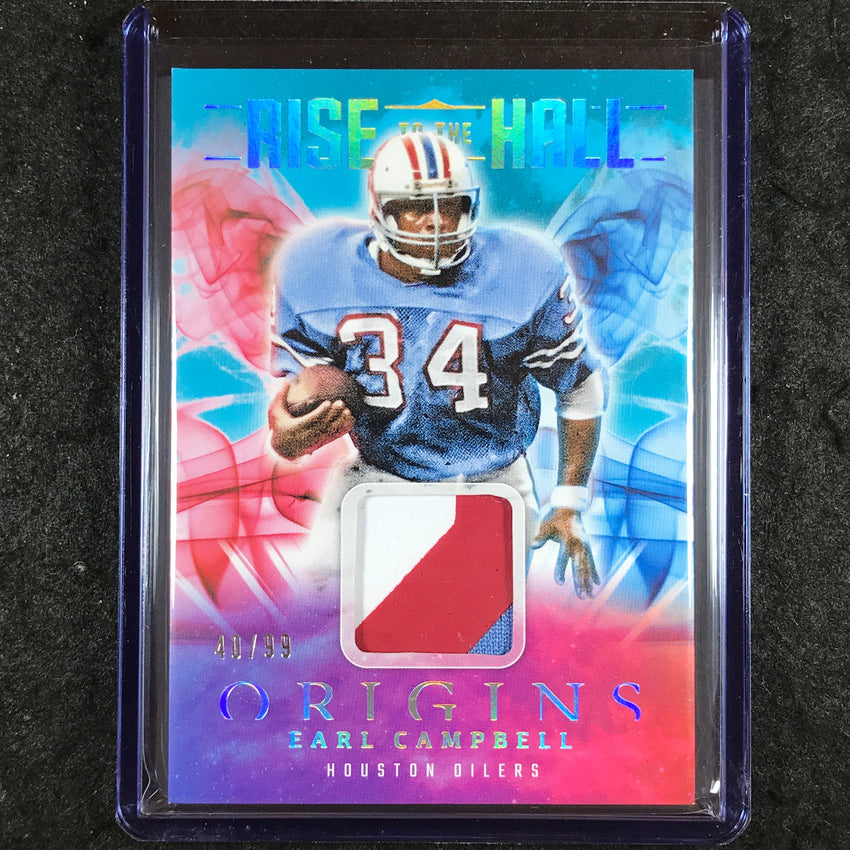 2025 Origins Football EARL CAMPBELL Rise to the Hall Patch Relic Turquoise 40/99