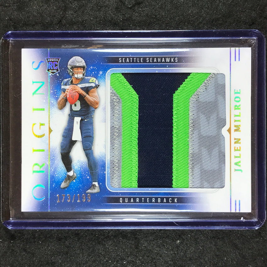 2025 Origins Football JALEN MILROE Rookie Jumbo Jerseys Patch Relic 173/199