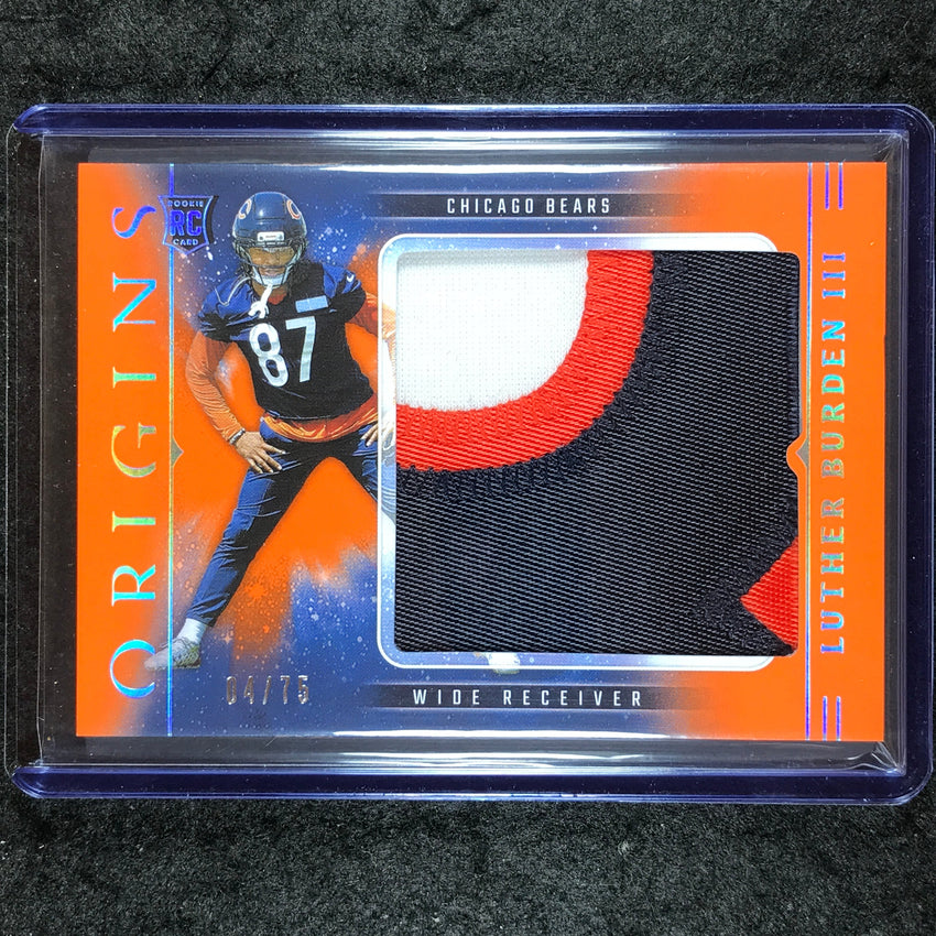 2025 Origins Football LUTHER BURDEN III Rookie Jumbo Jerseys Patch Orange 4/75