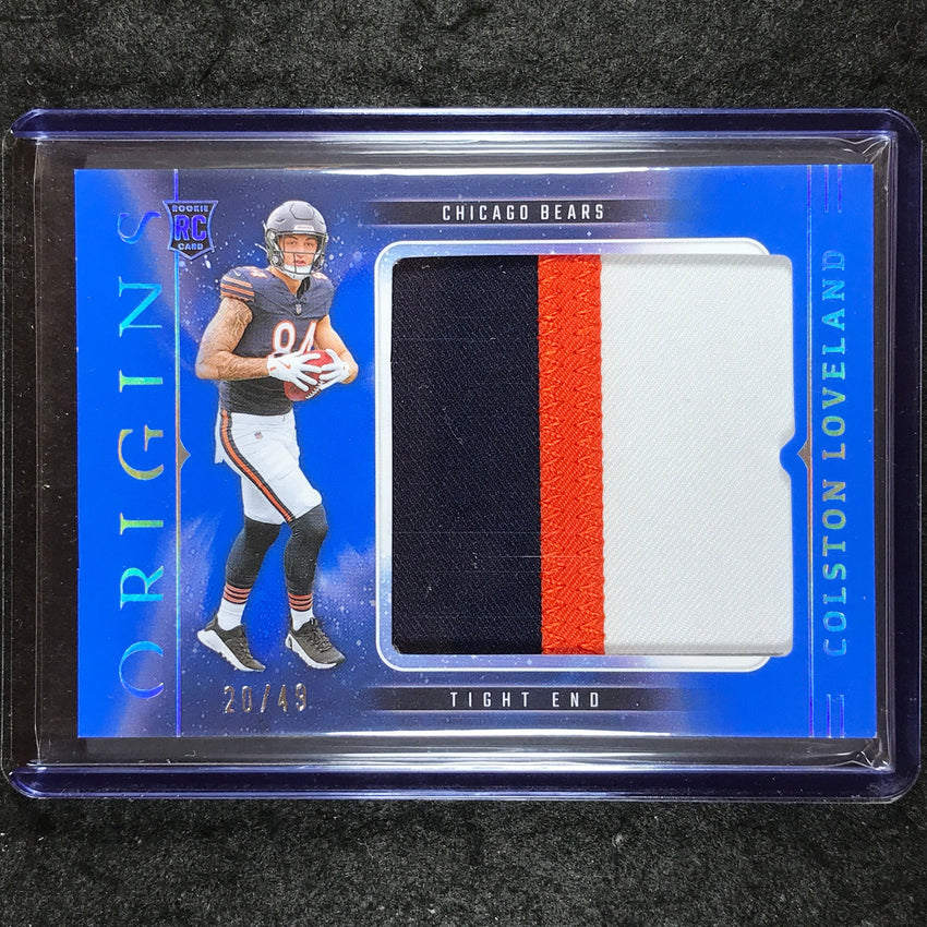 2025 Origins Football COLSTON LOVELAND Rookie Jumbo Jerseys Patch Blue 20/49