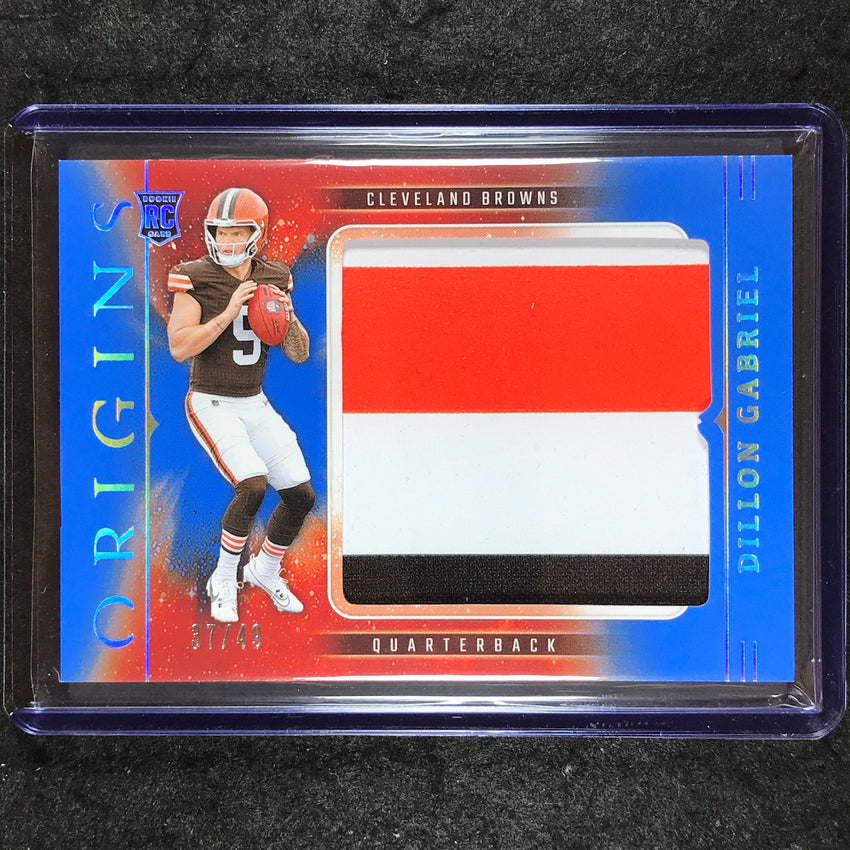 2025 Origins Football DILLON GABRIEL Rookie Jumbo Jerseys Patch Relic Blue 3/49