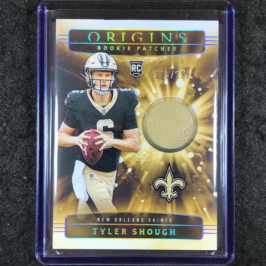 2025 Origins Football TYLER SHOUGH Rookie Patches Relic 113/199