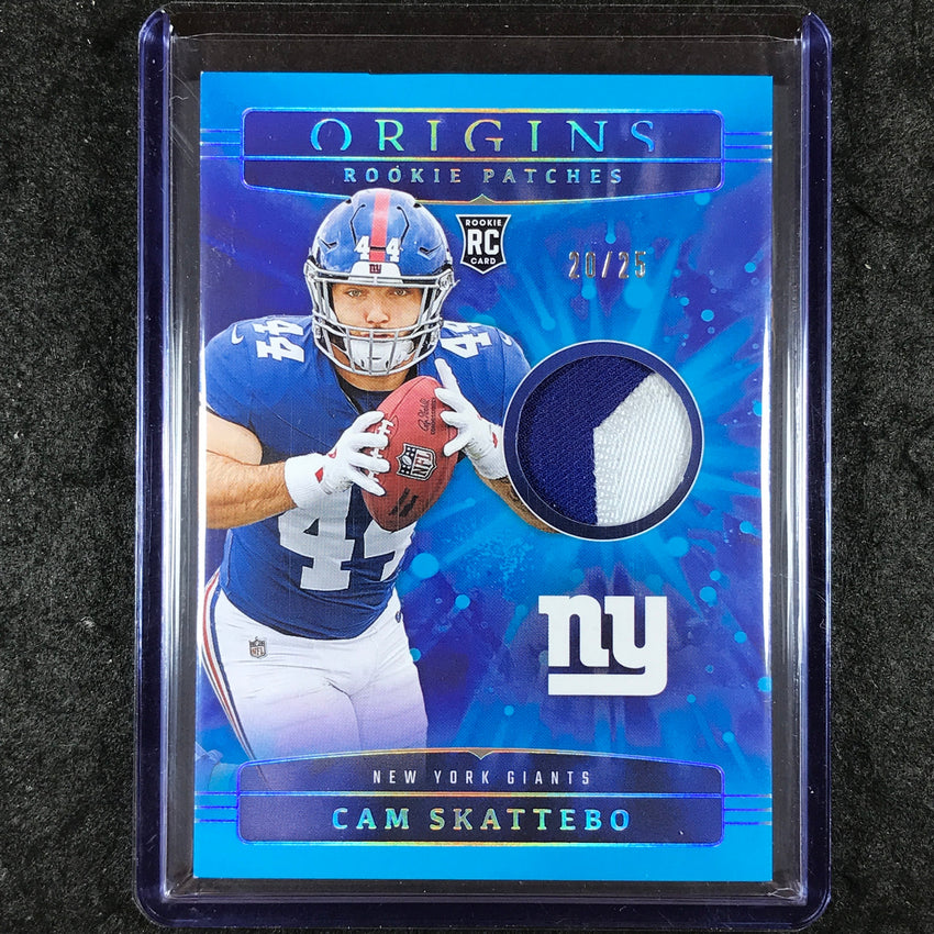 2025 Origins Football CAM SKATTEBO Rookie Patches Relic Turquoise 20/25