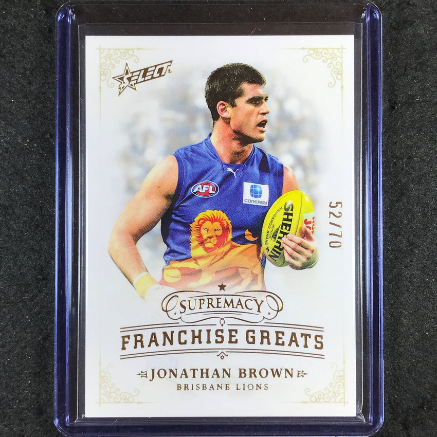 2024 Select AFL Supremacy JONATHAN BROWN Franchise Greats 52/70 #4
