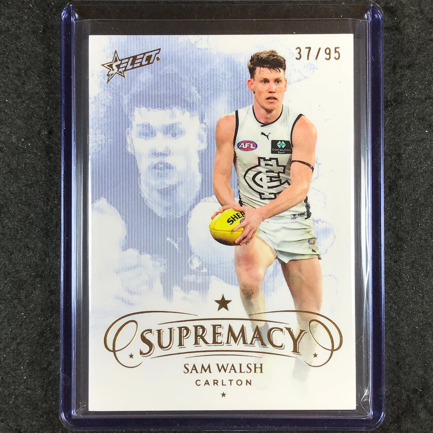 2024 Select AFL Supremacy SAM WALSH Gold 37/95 #26