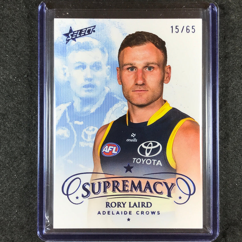 2024 Select AFL Supremacy RORY LAIRD Blue Portrait 15/65 4 Cherry