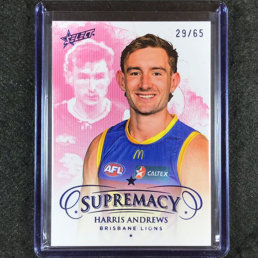 2024 Select AFL Supremacy HARRIS ANDREWS Blue Portrait 29/65 #10
