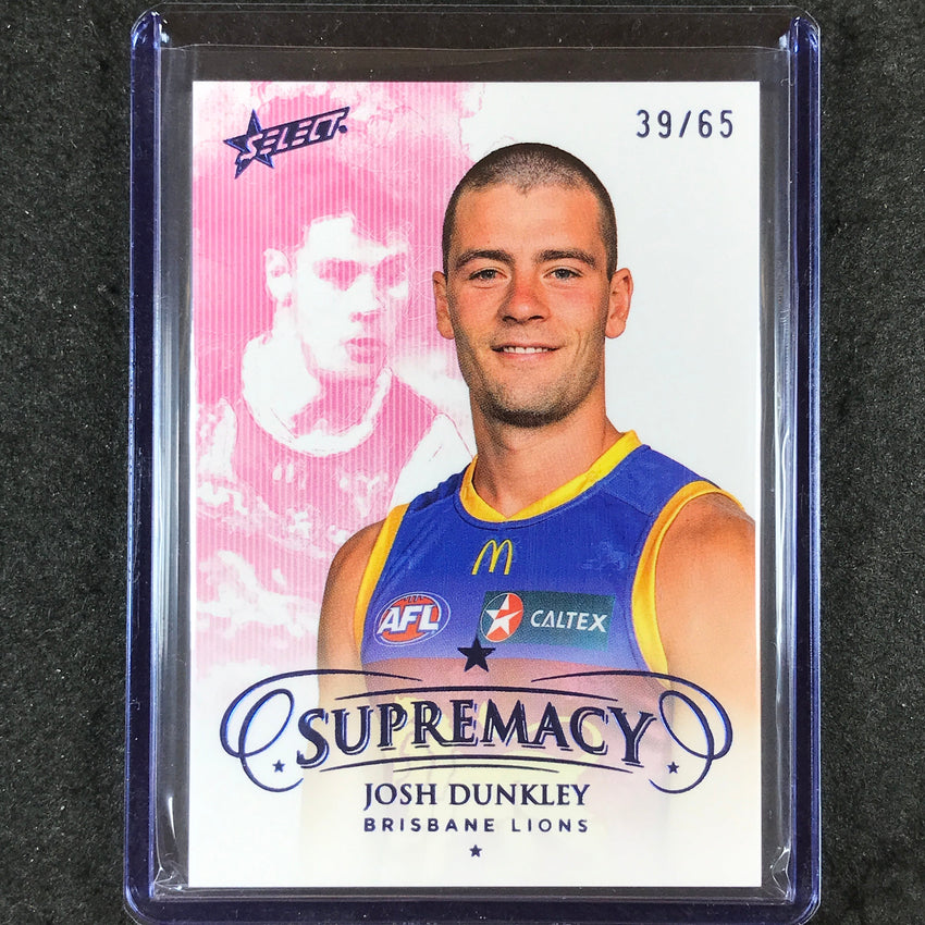 2024 Select AFL Supremacy JOSH DUNKLEY Blue Portrait 39/65 #14