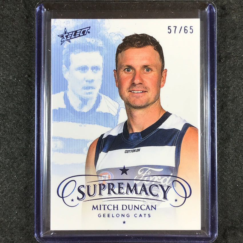 2024 Select AFL Supremacy MITCH DUNCAN Blue Portrait 57/65 #59