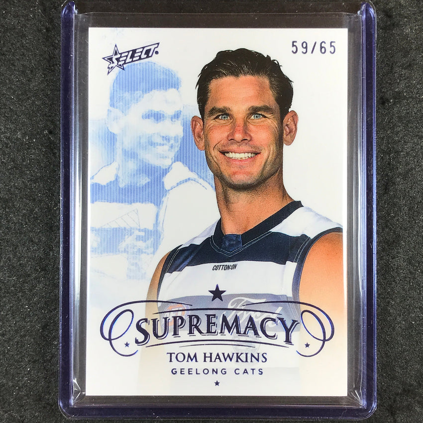 2024 Select AFL Supremacy TOM HAWKINS Blue Portrait 59/65 #61