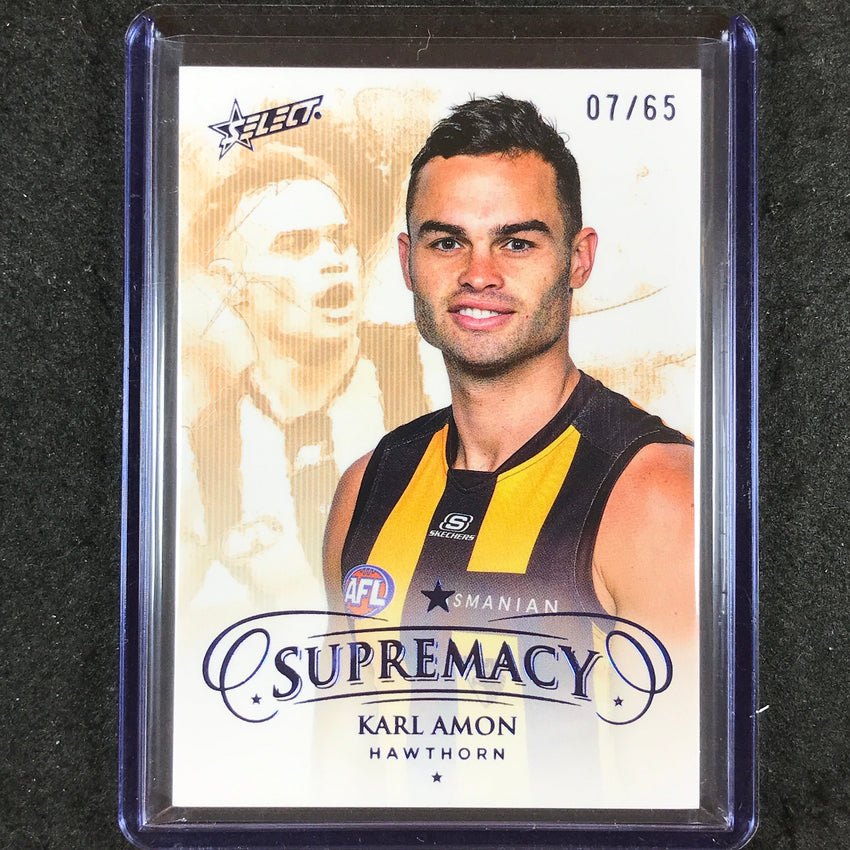 2024 Select AFL Supremacy KARL AMON Blue Portrait 7/65 #82