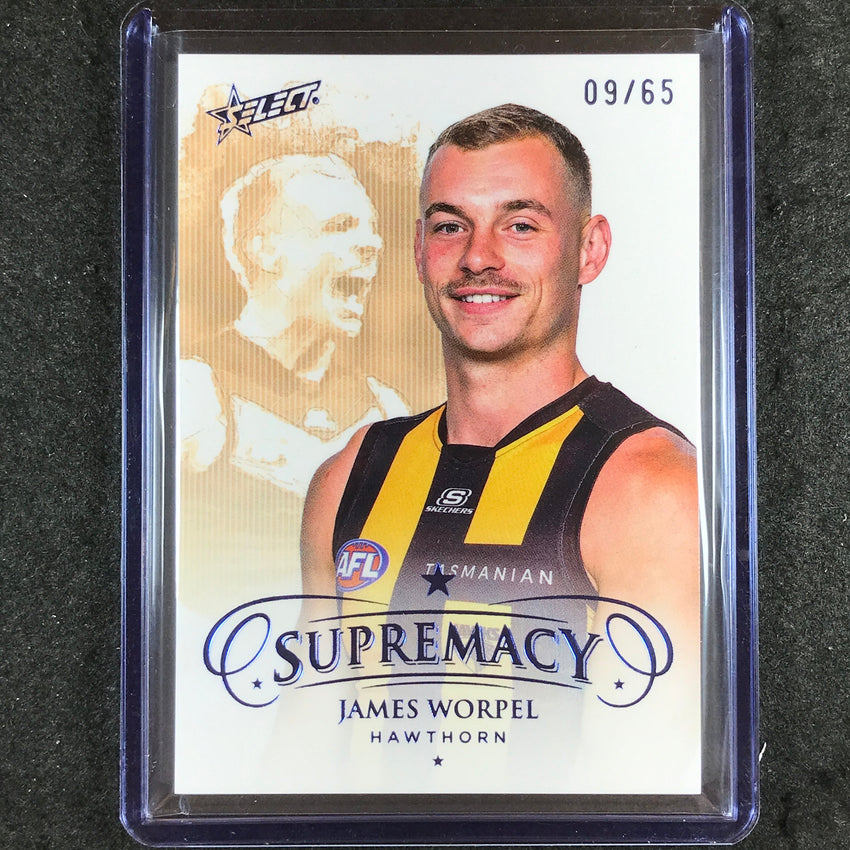 2024 Select AFL Supremacy JAMES WORPEL Blue Portrait 9/65 #90