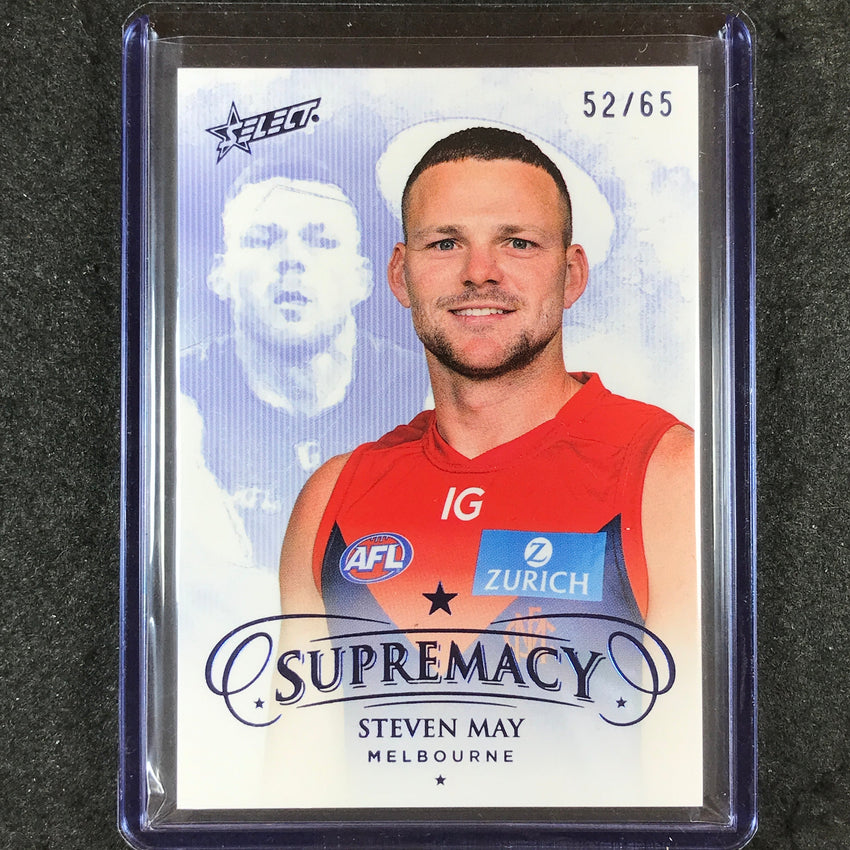 2024 Select AFL Supremacy STEVEN MAY Blue Portrait 52/65 #94