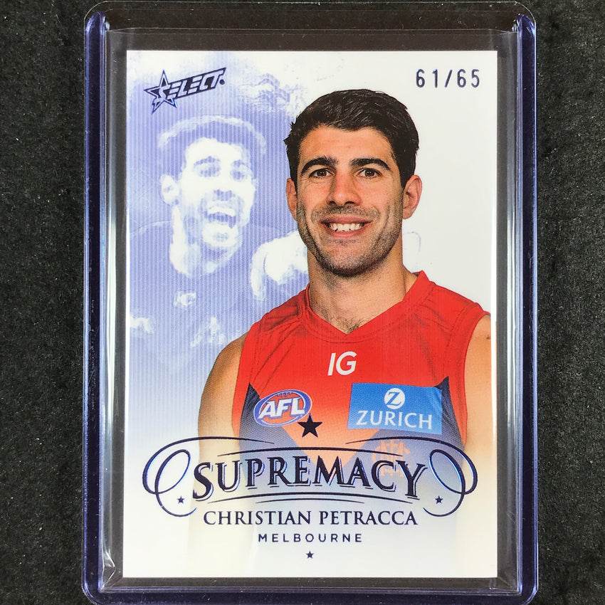 2024 Select AFL Supremacy CHRISTIAN PETRACCA Blue Portrait 61/65 #96