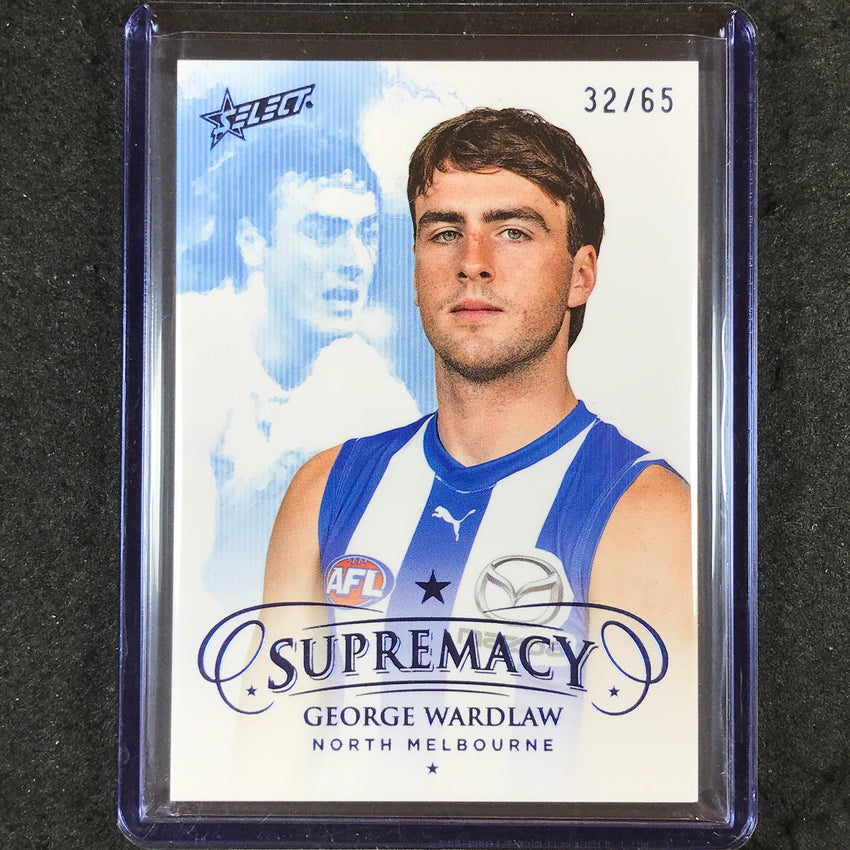 2024 Select AFL Supremacy GEORGE WARDLAW Blue Portrait 32/65 #107