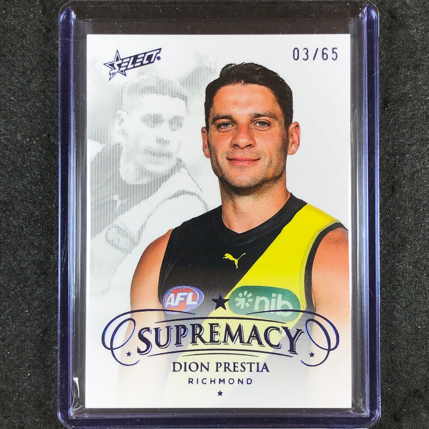 2024 Select AFL Supremacy DION PRESTIA Blue Portrait 3/65 #123
