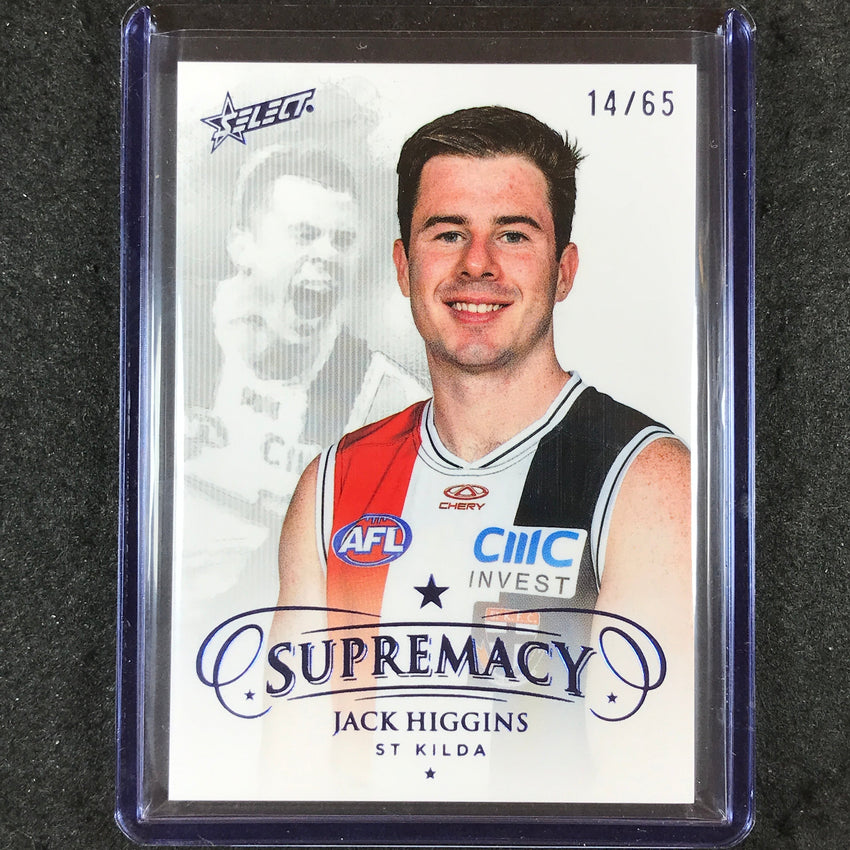 2024 Select AFL Supremacy JACK HIGGINS Blue Portrait 14/65 #127